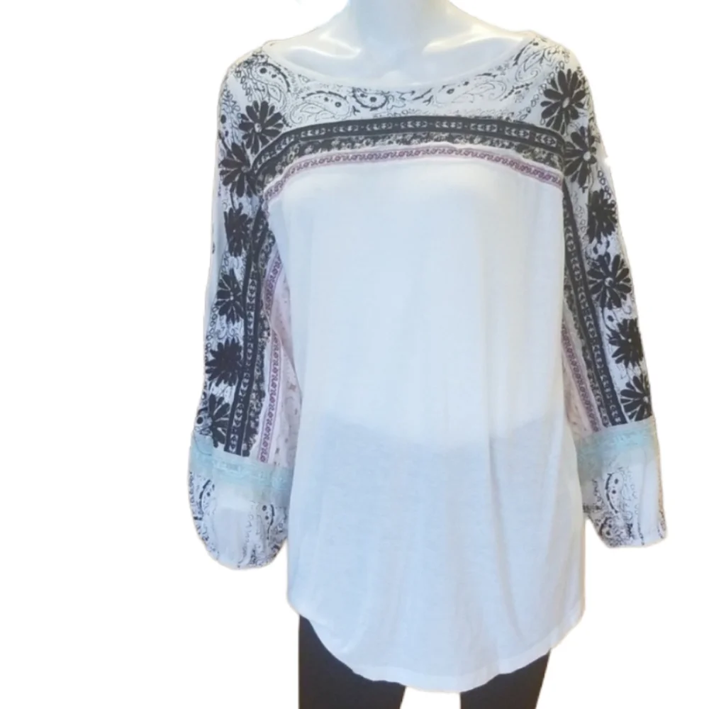 Free People Tripoli top in blush combo